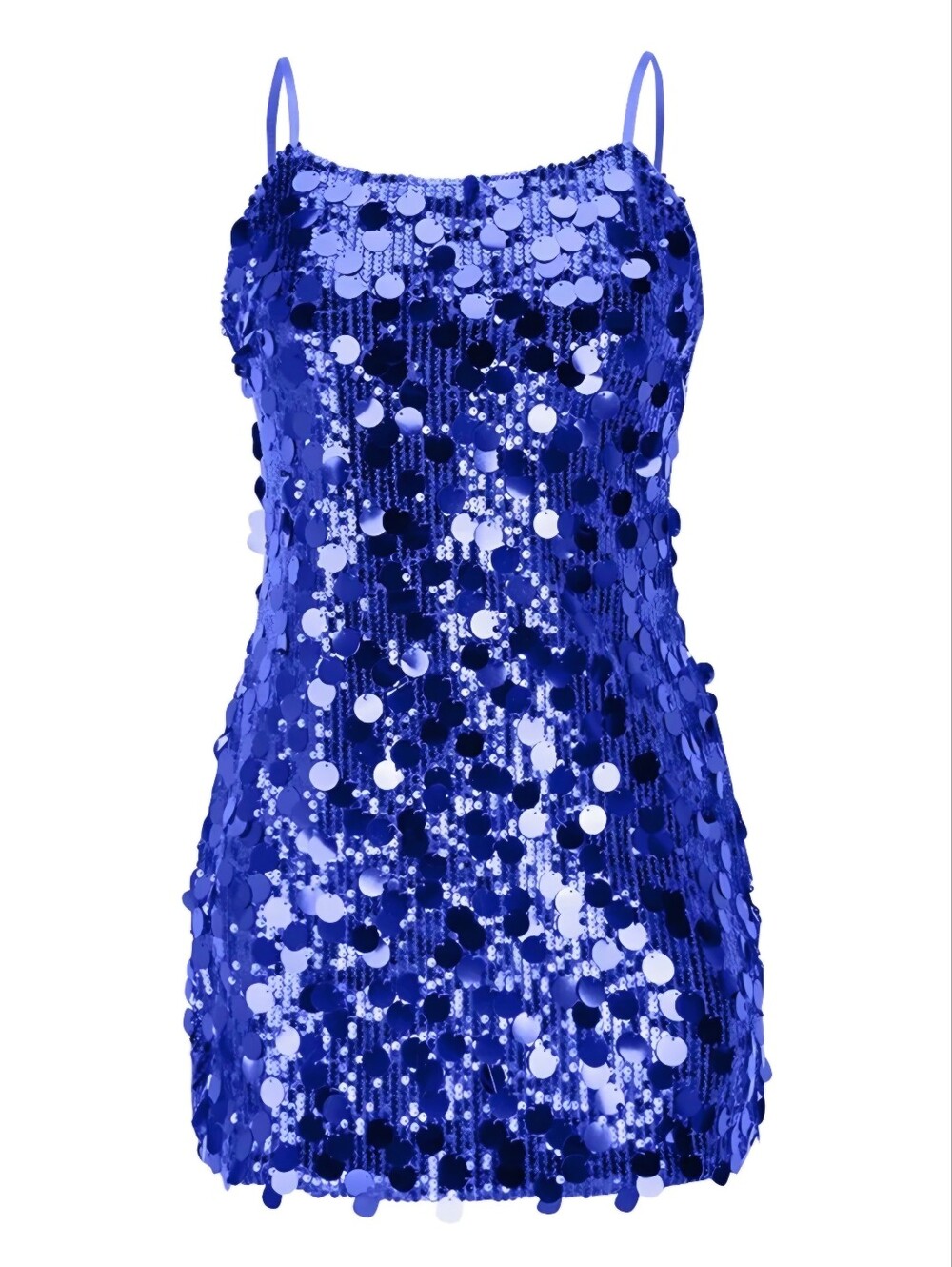 Zeflows Royal Blue Sequin Mini Dress NWT Women’s Large HOCO Glam Festival - Picture 10 of 16
